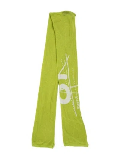 Pre-owned Rundholz Black Label Graphic Print Scarf In Green