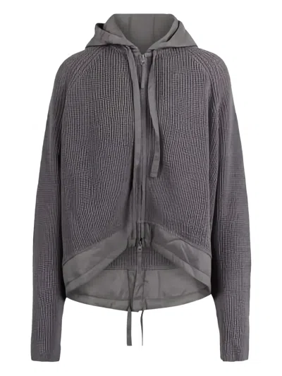 Rundholz Black Label Hooded Cardigan In Gray
