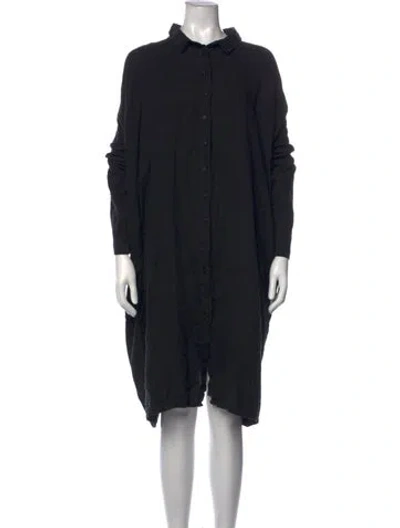 Pre-owned Rundholz Black Label Linen Midi Length Dress In Black
