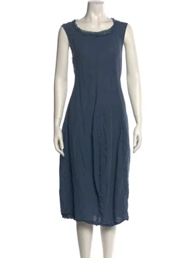 Pre-owned Rundholz Black Label Linen Midi Length Dress In Blue
