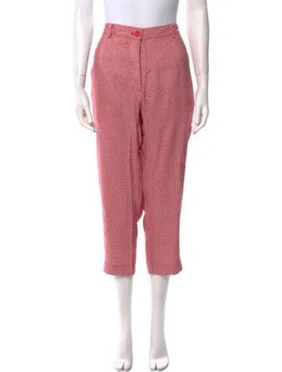 Pre-owned Rundholz Black Label Linen Straight Leg Pants In Pink