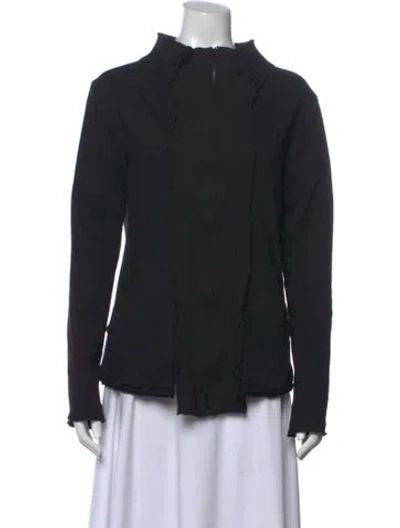 Pre-owned Rundholz Black Label Mock Neck Long Sleeve Top In Black