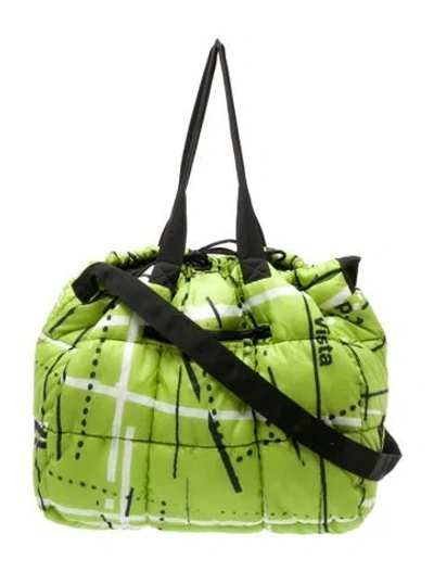 Pre-owned Rundholz Black Label Nylon Messenger Bag In Green