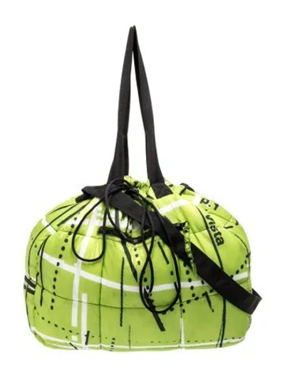 Pre-owned Rundholz Black Label Nylon Messenger Bag In Green