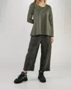Rundholz Black Label Peplum Long Sleeve T-shirt In Camp