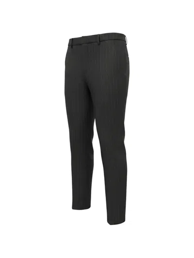 Rundholz Black Label Pinstripe-print Tailored Trousers In Black