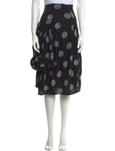 Pre-owned Rundholz Black Label Polka Dot Print Knee-length Skirt In Black