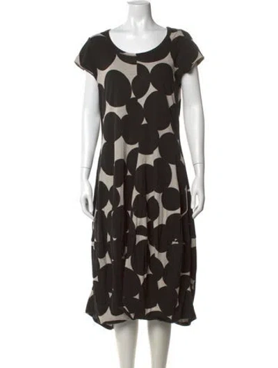 Pre-owned Rundholz Black Label Polka Dot Print Midi Length Dress In Black