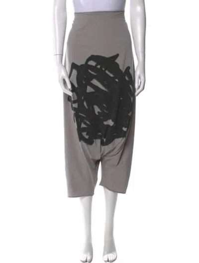 Pre-owned Rundholz Black Label Printed Straight Leg Pants In Gray