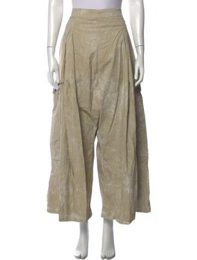 Pre-owned Rundholz Black Label Printed Wide Leg Pants W/ Tags In Neutrals