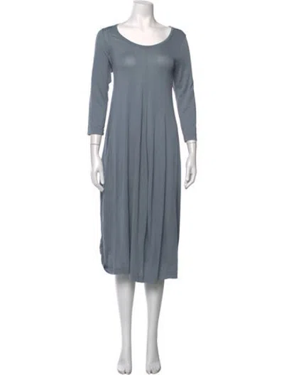 Pre-owned Rundholz Black Label Scoop Neck Midi Length Dress In Blue