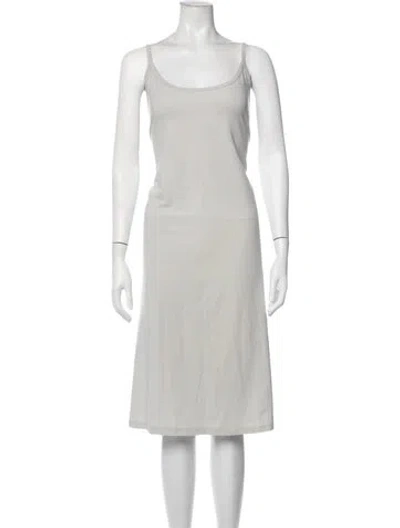 Pre-owned Rundholz Black Label Scoop Neck Midi Length Dress In Grey