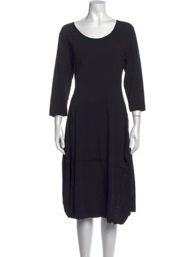 Pre-owned Rundholz Black Label Scoop Neck Midi Length Dress W/ Tags In Blue