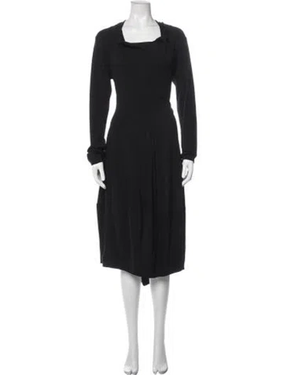 Pre-owned Rundholz Black Label Square Neckline Midi Length Dress In Black