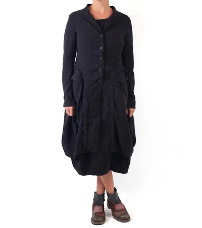 Rundholz Black Label Stretch Cotton Bell Coat In Black