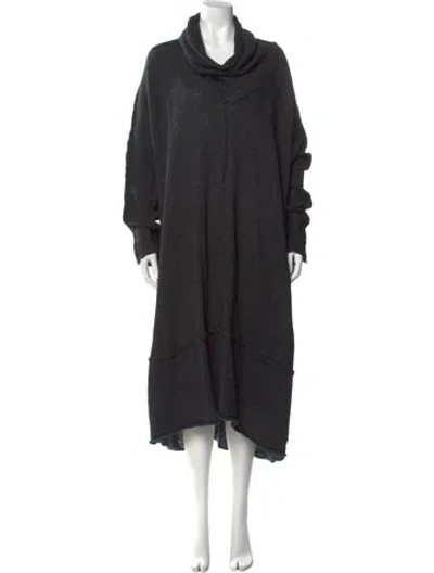 Pre-owned Rundholz Black Label Virgin Wool Midi Length Dress In Black