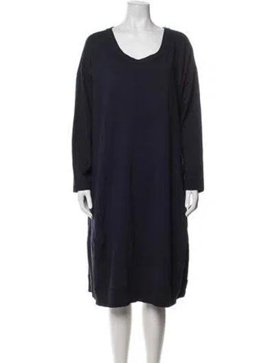 Pre-owned Rundholz Black Label V-neck Knee-length Dress In Blue