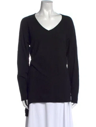 Pre-owned Rundholz Black Label V-neck Long Sleeve Top In Black