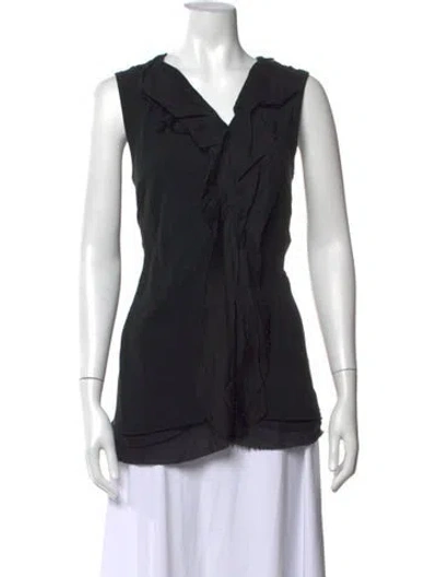 Pre-owned Rundholz Black Label V-neck Sleeveless Top In Black