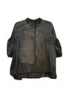 Rundholz Bleached-effect Puff-sleeve Shirt In Multi