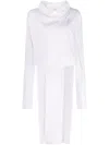 Rundholz Cape-design Cotton Shirt In White