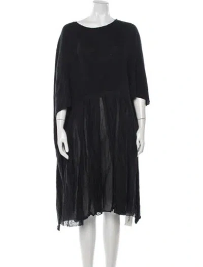 Pre-owned Rundholz Cashmere Midi Length Dress In Black
