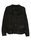 Rundholz Cotton Collared Jacket In Black