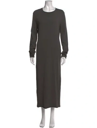 Pre-owned Rundholz Crew Neck Long Dress In Grey