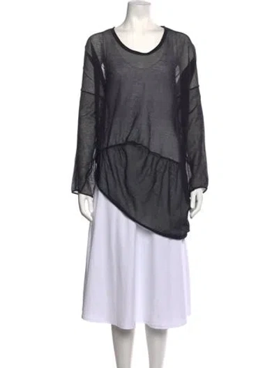 Pre-owned Rundholz Crew Neck Long Sleeve Top In Black