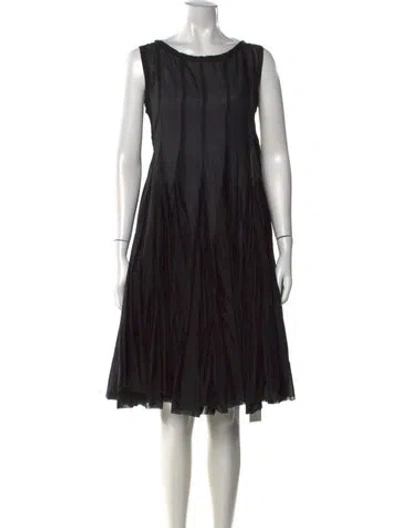 Pre-owned Rundholz Crew Neck Midi Length Dress In Black