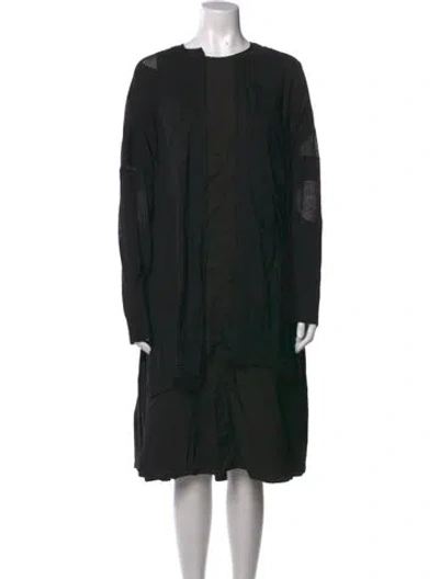 Pre-owned Rundholz Crew Neck Midi Length Dress In Black