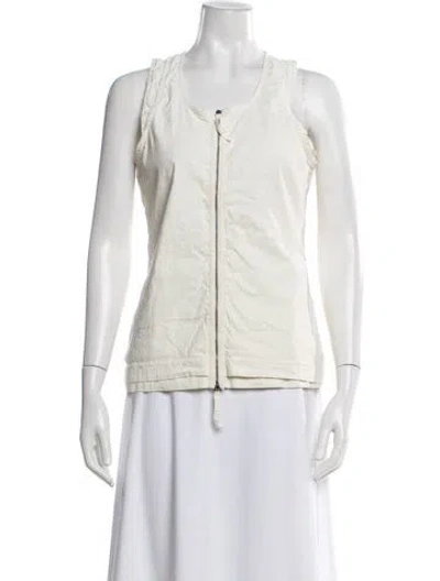 Pre-owned Rundholz Crew Neck Sleeveless Top In White