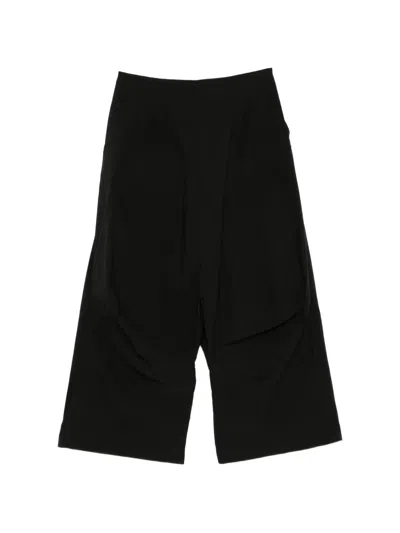Rundholz Darted Pleated Trousers In Black