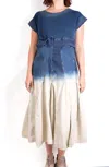 Rundholz Denim Dress In Bleach Wash