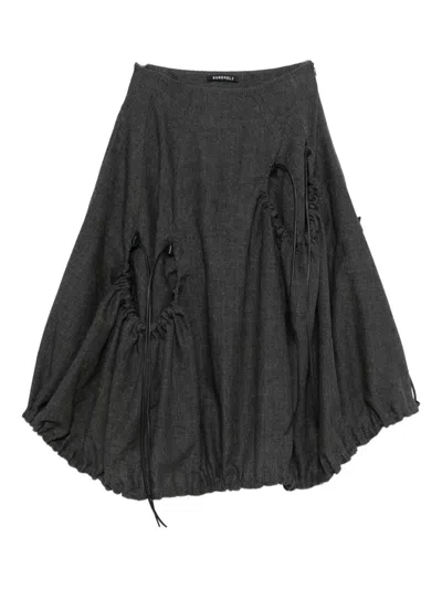 Rundholz Drawstring Skirt In Black