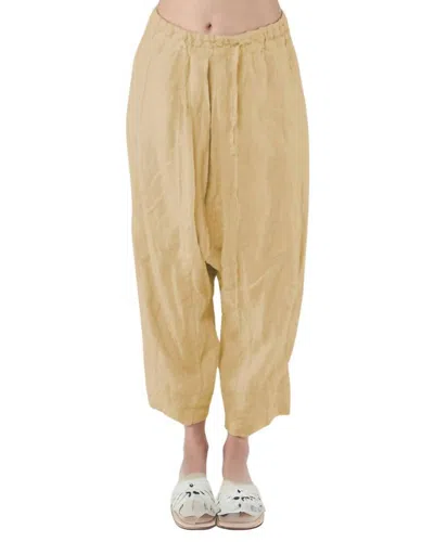 Rundholz Elastic Waist Drop Crotch Pants In Corn In Multi