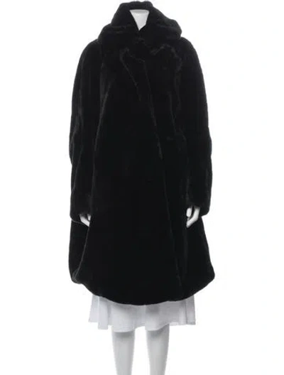 Pre-owned Rundholz Faux Fur Coat In Black