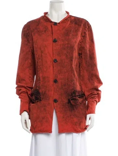 Pre-owned Rundholz Floral Print Jacket W/ Tags In Orange