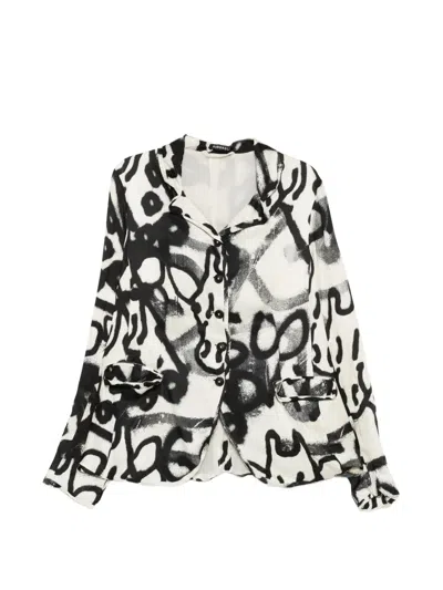 Rundholz Graffiti-print Blazer In Multi