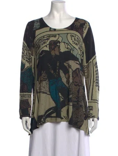 Pre-owned Rundholz Graphic Print Crew Neck Sweater In Multicolor