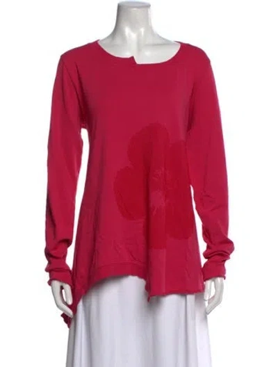 Pre-owned Rundholz Graphic Print Crew Neck Sweater In Pink