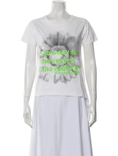 Pre-owned Rundholz Graphic Print Crew Neck T-shirt In White