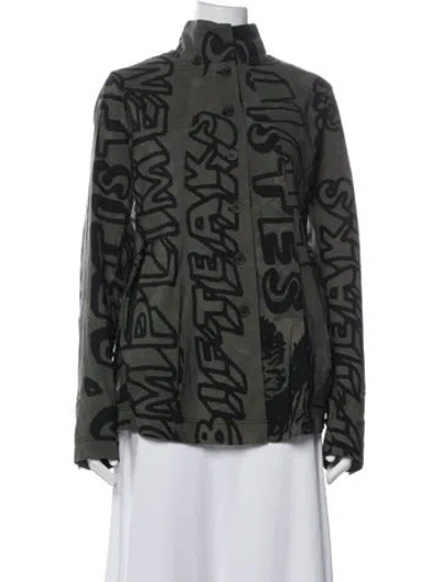 Pre-owned Rundholz Graphic Print Jacket In Green
