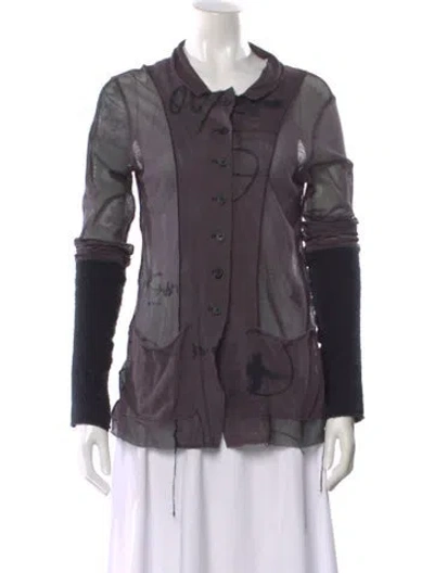 Pre-owned Rundholz Graphic Print Long Sleeve Top In Gray