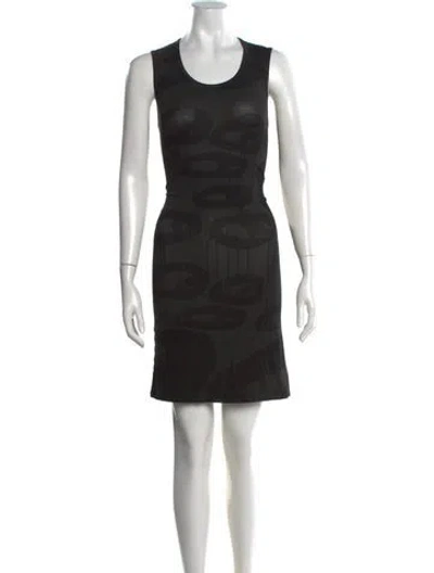 Pre-owned Rundholz Graphic Print Mini Dress In Black