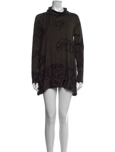 Pre-owned Rundholz Graphic Print Mini Dress In Black