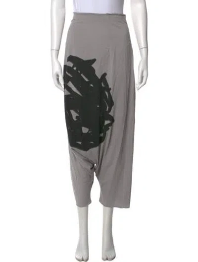 Pre-owned Rundholz Graphic Print Wide Leg Pants In Grey