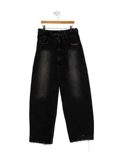Pre-owned Rundholz High-rise Straight Leg Jeans In Black