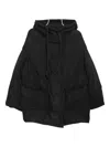 Rundholz Hooded Coat In Black