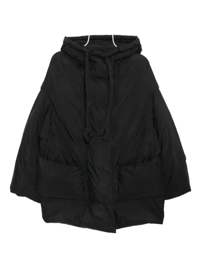 Rundholz Hooded Coat In Black